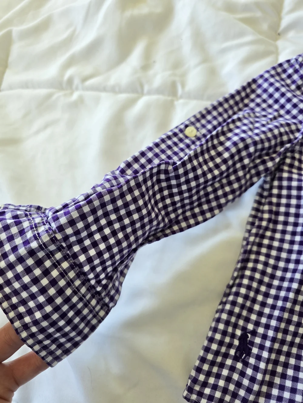 Ralph Lauren Purple Gingham Button-Down Shirt for Kids